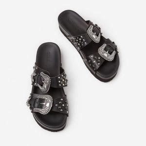 The Kooples leather studded sandals
